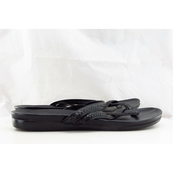 Liz Claiborne‎ Sz 9 M Black Flip Flop Synthetic Women Sandals - Picture 4 of 8